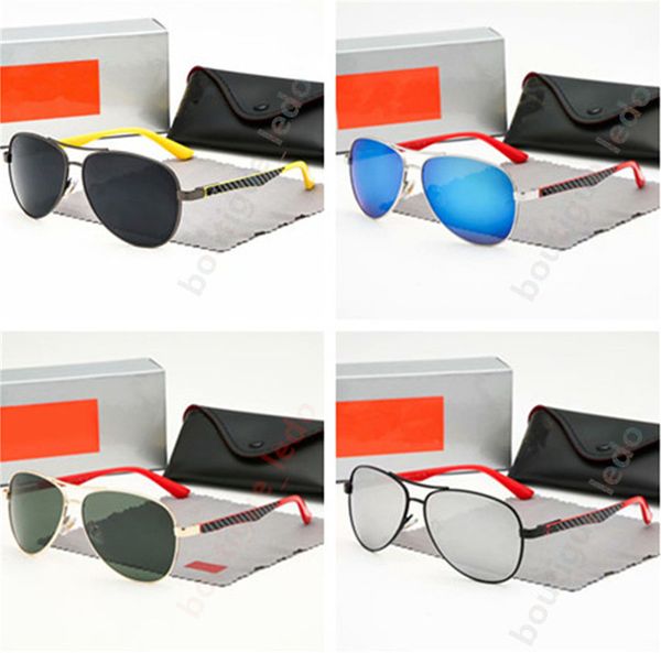

european and american classic style men's sunglasses brand designer colorful frame uv400 men's aviator luxury sunglasses, White;black
