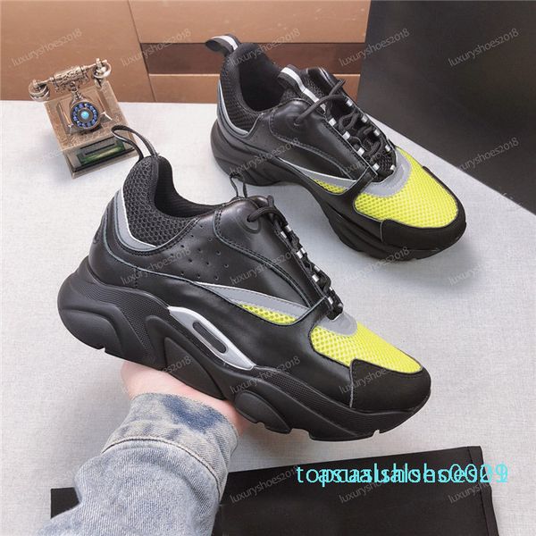 

2019 дизайнер нового высокого качества женщин mens французский дизайнер фирменная повседневная обувь холст mesh up b22 кроссовки теннисные т, Black