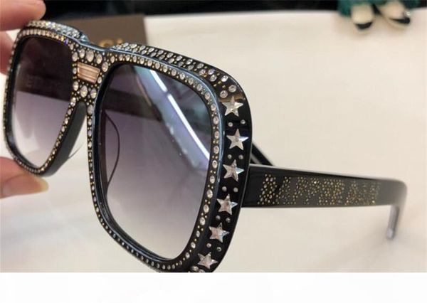 

s продажа солнцезащитных очков 0247 shiny diamonds дизайн рамки популярные защиты солнцезащитные очки верхнего качества мода лето стиль для, White;black