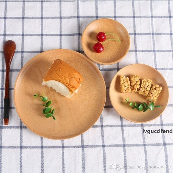 

round wood l traybeech fruits plate pizza dish children bowl cup pad dessert plate sushi platter dish serving tray tableware bc bh1610