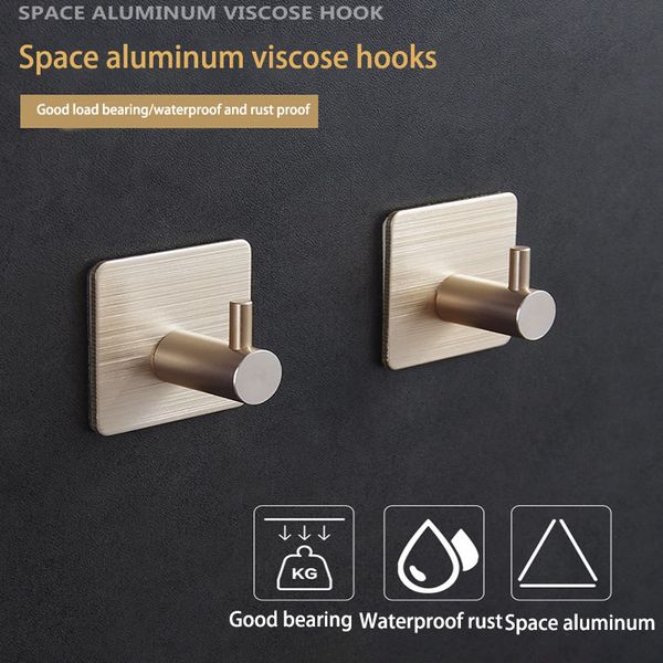 

adhesive hooks heavy duty wall hangers hooks waterproof aluminium alloy towel hanger holder stcik on hooks for hanging kitchen bathroom home