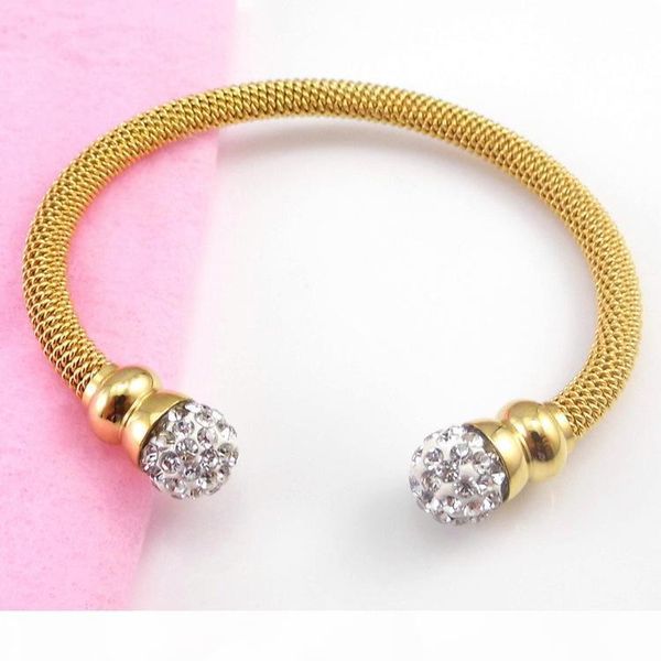 

r new trendy fashion geometric hexagonal prism pile marble natural stone cuff stainless steel titanium bracelet bangle for women sa, Black