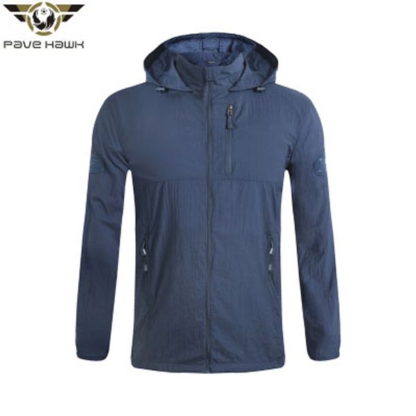 

men tactical skin hiking hunting hooded jacket men thin sun coat windbreaker summer uv-protection waterproof breathable jackets, Blue;black