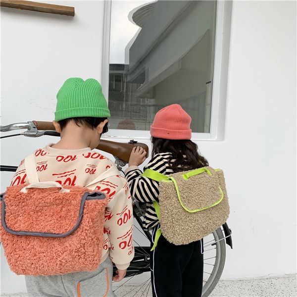 

2019 winter new korean children's wool shoulder bag shoulder bag