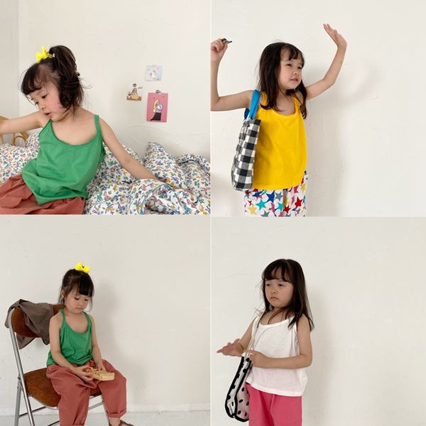 

корейский детский сплошной цвет все-матч летом сплошной цвет 2020 корейский детский жилет все-матч жилет летом 2020, Blue