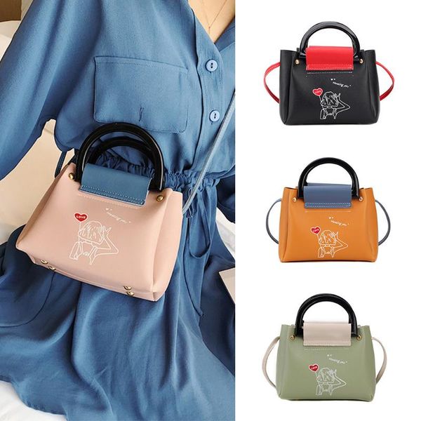 

ladies shoulder bag cute cartoon printed handbag lady handbag luxury designer messenger bag women #yl10