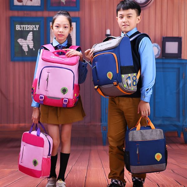 

cw8vh 1-3-6 bag grade children's schoolbag primary school students male and female children burden relief ridge backpack russian space