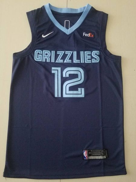 

men's #12 ja morant 2019-20 rookie navy jersey - icon, Gray