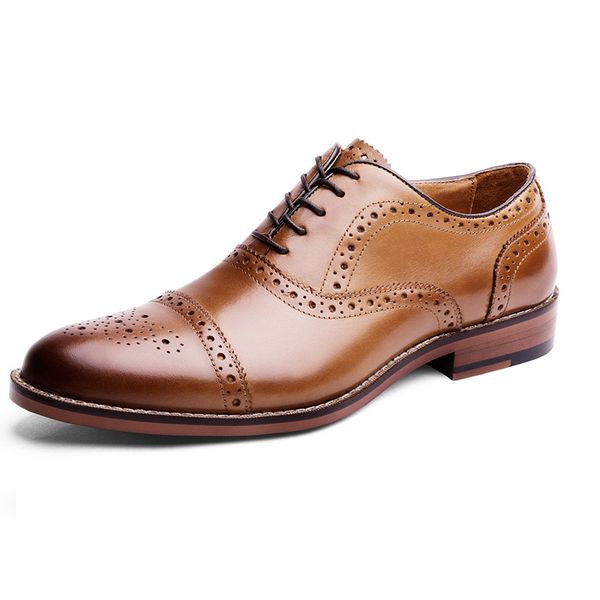 

desai pointed toe british style oxfords men dress shoes genuine leather imported shoes turkey 2020, Black