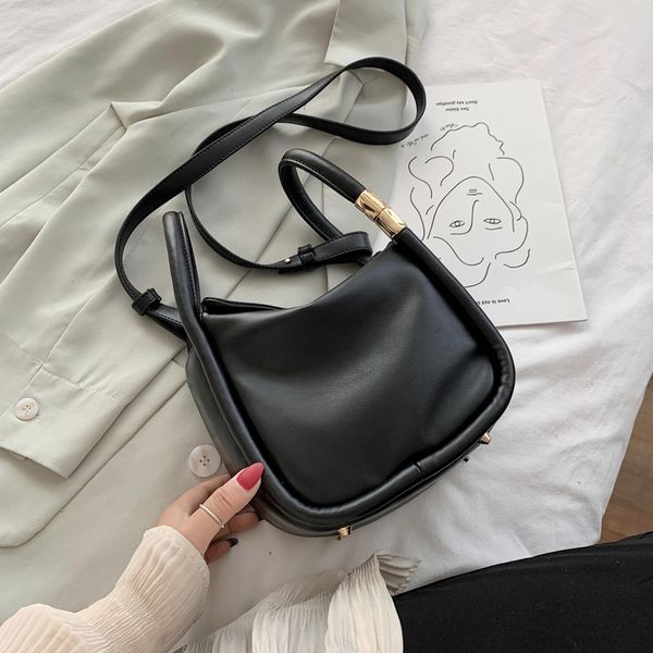 

fashion shoulder bag 2020 summer new messenger bag ladies soft casual handbag shopping solid color pu female
