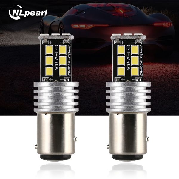 

nlpearl 2x signal lamp 1157 led light bulb bay15d p21/5w 1156 led ba15s p21w bau15s py21w 2835smd auto lamp for car light
