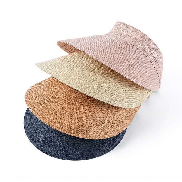 

empty-straw female summer sun sun korean style casual all-match big edge sunshade hat foldable outdoor travel sunscreen hat, Blue;gray