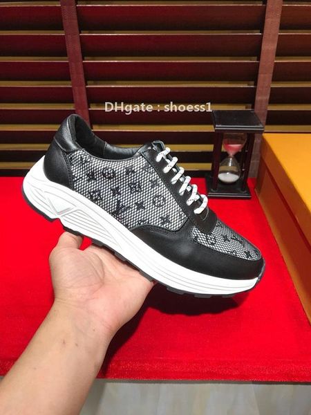 

2021-2020q limited edition leather men 's outdoor casual shoes large size fashion wild lace up sneakers low -comfortable breathabl, Black