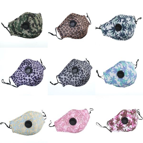 

in stock fast ship and face masks with breathing valve 3-layer designer printed mask dustproof earloop masks 0102 #543#651, Black