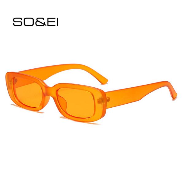 

sunglasses so&ei fashion small rectangle women brand designer vintage female square sun glasses trending men eyewear shades, White;black