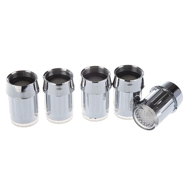 

5 pcs of 7 rgb colors automatic change led light water stream faucet tap