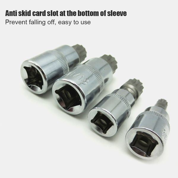 

10pcs 12 point triple square spline bit socket kits s2 steel 4mm-18mm set lsf99