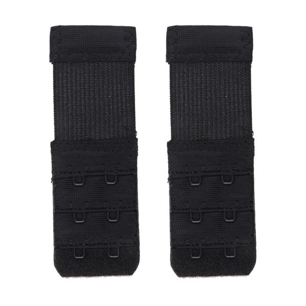

2x adjustable elastic bra extender 2 hook bra extension women clothing black, Red;black