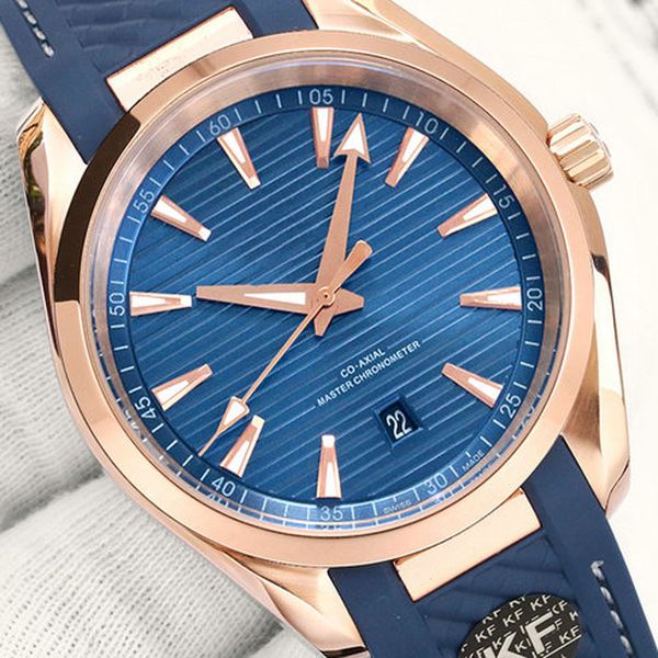 

rubber strap kf mens mechanical automatic men watches 150m movement watch folding watches clasp wristwatches man, Slivery;brown
