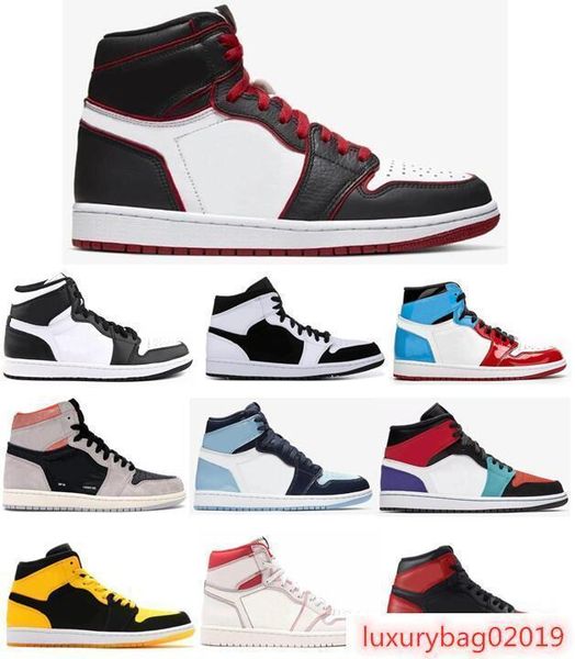 

new 1s bloodline panda phantom sail red neutral grey crimson multicolor basketball shoes men 1 unc blue chill new love sneakers with box