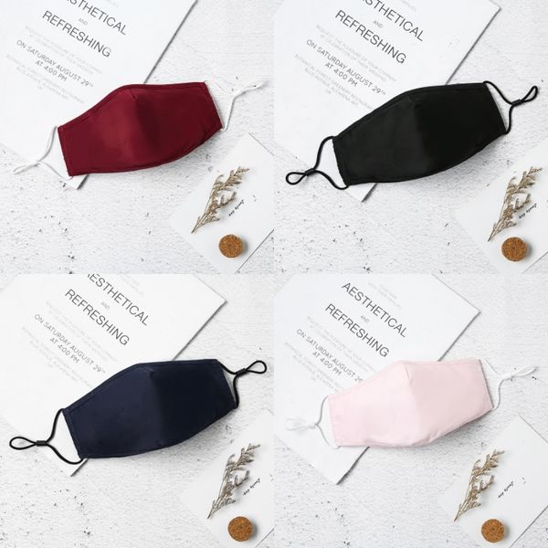 

in stock dustproof face mask breathing valve sponge mask washable reusable fog pm2.5 protective designer printed masks rra3024 #624#649, Black