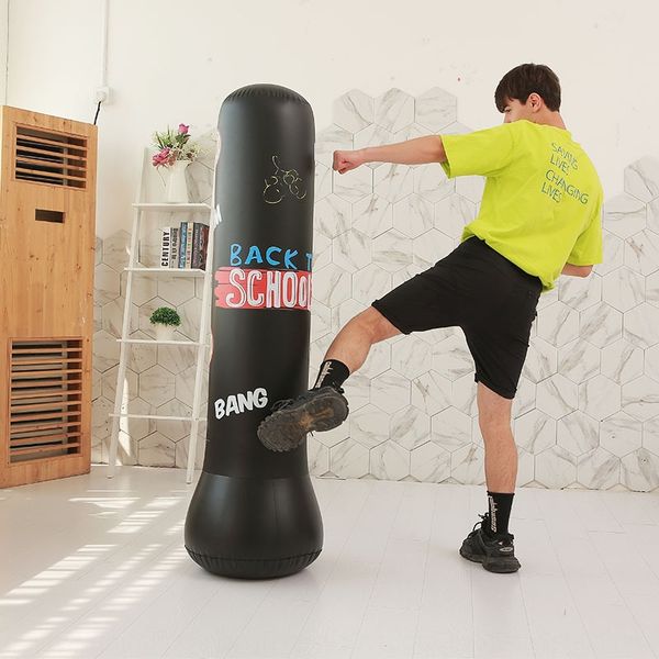

wl6dt new fitness inflatable boxing pillar inflatable decompression percussion pillar thickened children tumbler vent anger sandbag 1