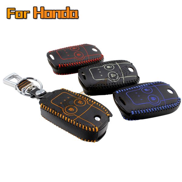 

key chain for honda odyssey 2014 crv cr v 2013 genuine leather car key bag ring wallet holder remote key2a