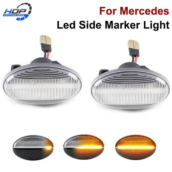 

2x dynamic led turn signal lights side marker car accessories for smart 450 & w639 w168 w447