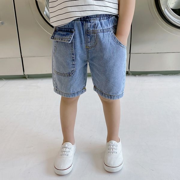 

k2vtj shorts thin men's pants and jeans children's wear jeans western style five-point pants men's baby summer fashionable ch, Blue