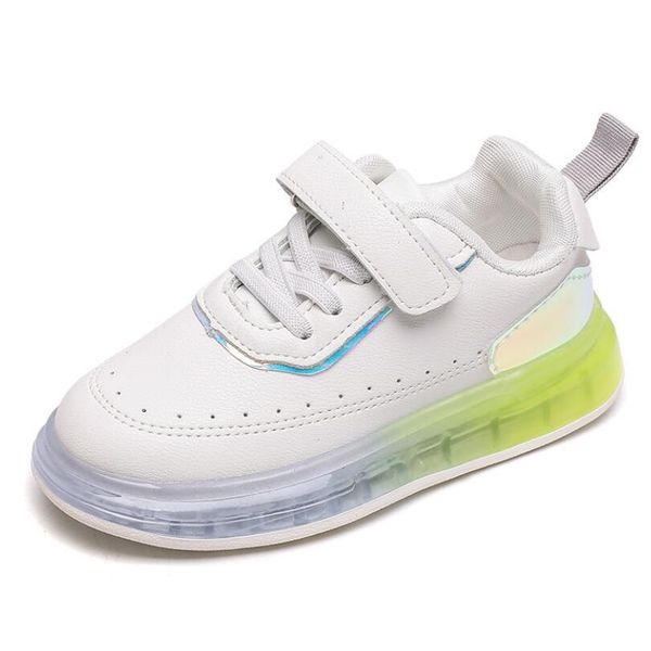 

дети малышей обувь водить светящиеся кроссовки с легкими дети кроссовки hook loop мода luminous спортивная обувь для девочек мальчиков, Black