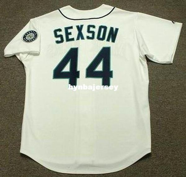 

custom richie sexson seattle stitched 2005 majestic vintage home baseball jersey retro mens jerseys running, Gray