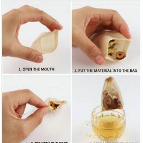

bbto 200 упаковка чая фильтр мешки одноразовые teabags infuser кулиской seal фильтры пустой чайный мешочек для вкладышем чай и травяные прир