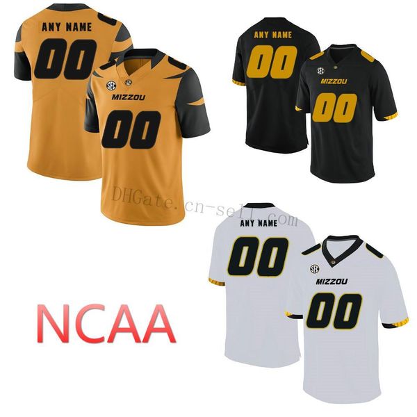 

custom mizzou missouri tigers any name s-xl stitched black white gold ncaa college football jersey #8 justin smith jersey