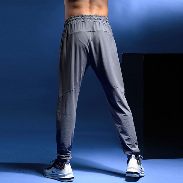 

running pants men's sports joggers training elastic cylinder active gym workout jogging trousers plus size, Black;blue