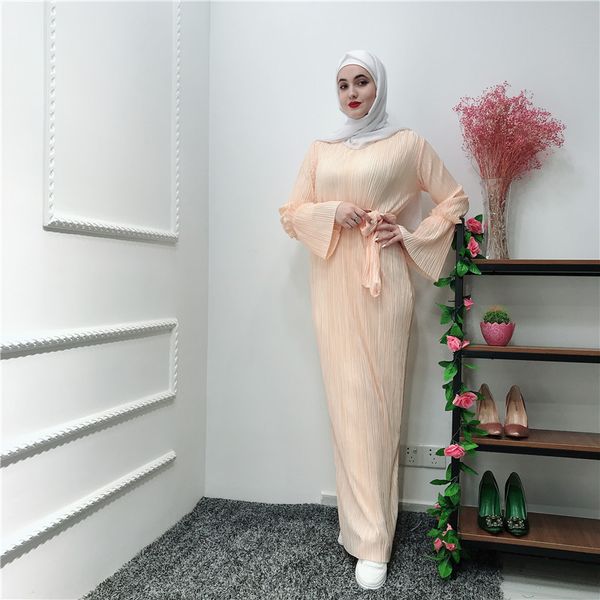 

pleated vestidos ramadan tesettur elbise kaftan abaya arabic islamic muslim maxi dress caftan marocain hijab dresses robe femme