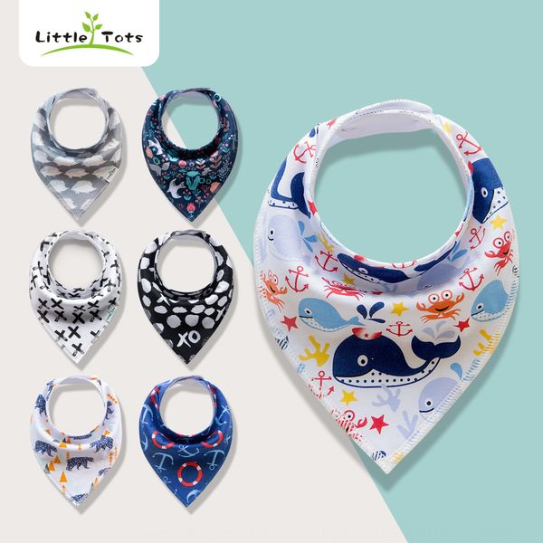 

baby triangle pure cotton triangle saliva towel double-layer saliva towel bib bib 4-piece baby maternal and infant products