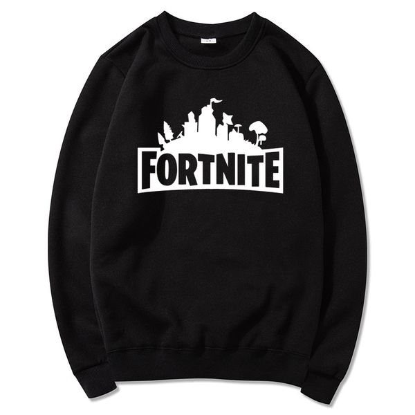 

herren designer pullover white hoodie sweatshirt men women sweater fortress night men and women round neck hoodies 2020 new fashion clothing, Black