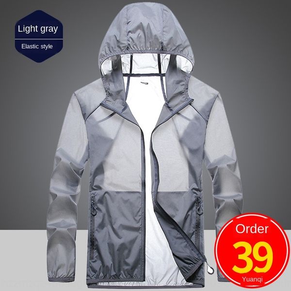 

n4lsc men's summer skin clothes coat sunscreen clothes clothing ultra thin breathable women's sunscreen clothing ice silk coat out, Black;red