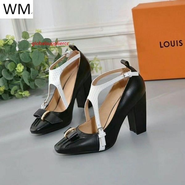 

new black and white stitching high heels women high heels sandals slippers mules slides pumps shoes sneakers dress shoes, Black;green