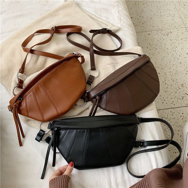 

урожай кожа pu crossbody сумки для женщин 2020 small solid color срощенной плеча сумку lady chest сумки