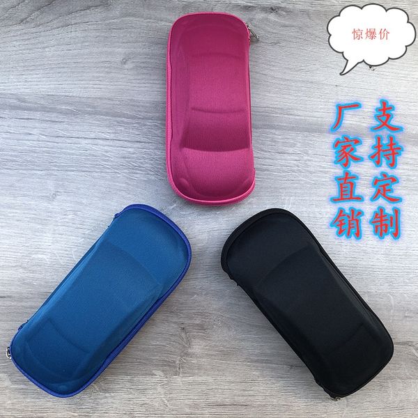 

color car case case children's sun glasses box eva zipper glasses box, Blue