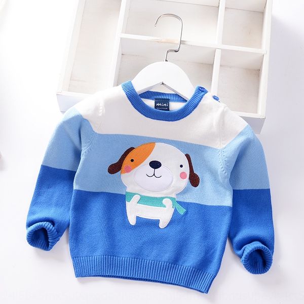 

boy pullover children's 2020 new cartoon cute baby pullover sweater children's sweater, Blue