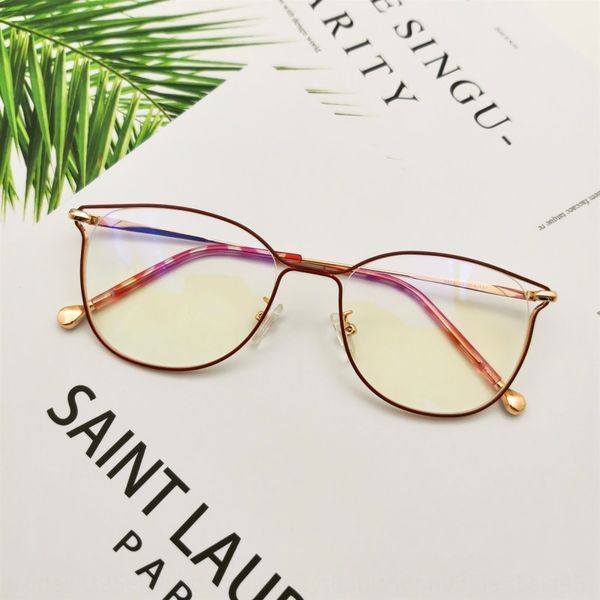 

new fashionable round super personalized women's korean style myopia anti-blue light plain glasses myopia glasses frame women, Silver