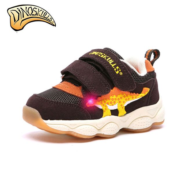 

dinoskulls светодиодные обуви для детей light up мальчиков кроссовки mesh дышащие светящиеся тенис детей обувь 2020 летние малышей тренеров, Black