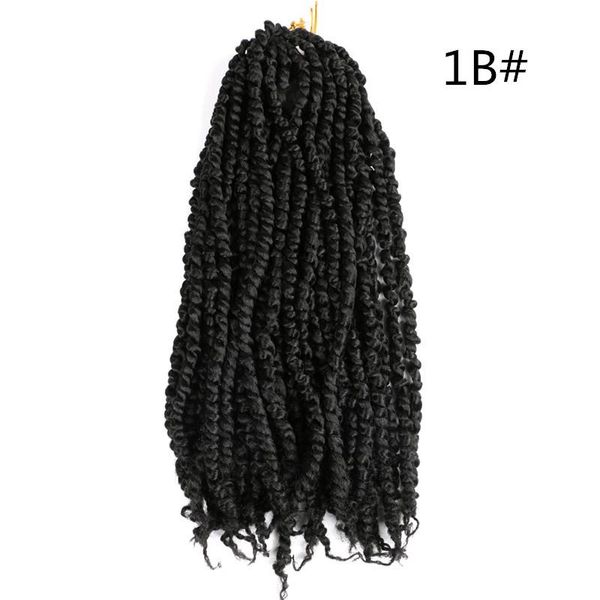 

shanghair pre-twisted passion twist crochet hair 18 inch 80g/pc bohemian synthetic twist hair woman crochet braids, Black