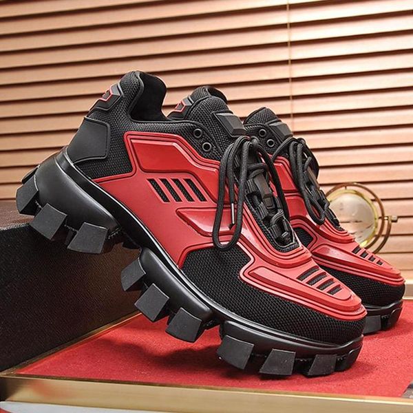 

cloudbust thunder knit sneakers men 's shoes fashion classic outdoor walking shoes plus size low men shoes chunky sne, Black