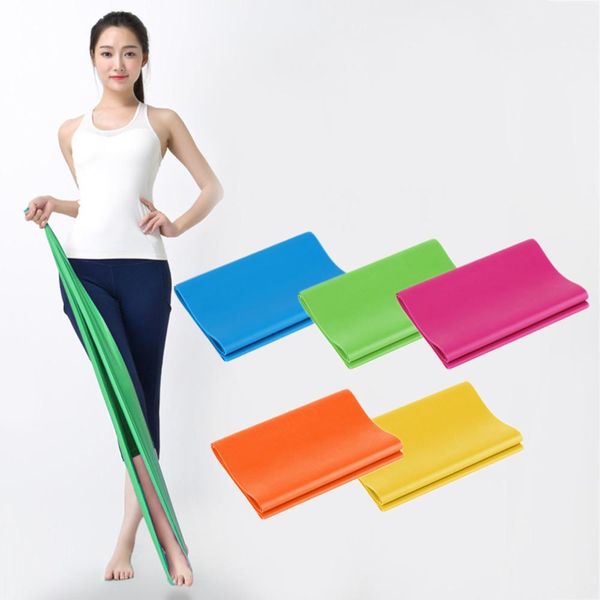 

1 .2m fitness equipment elastic exercise resistance bands workout pull stretch band sports gym yoga pilates bodybuilding tools