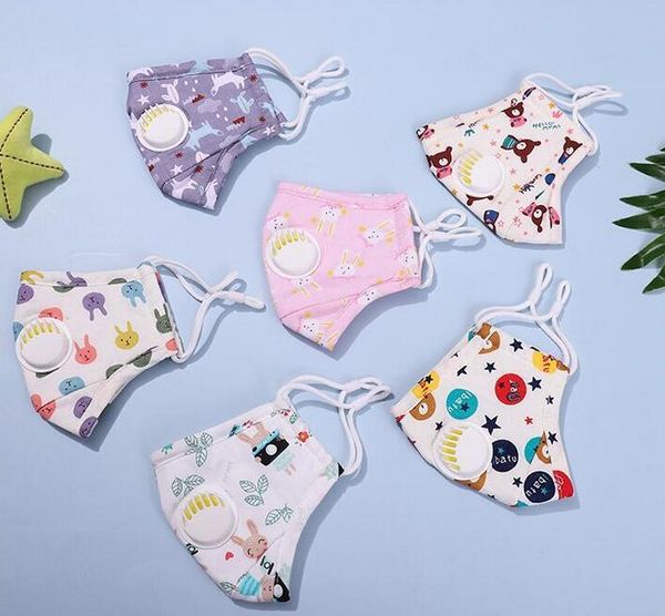 

dhl ship kids face mask cotton cartoon children face masks with filter breather valve anti dust masks protective designer masks fy9141
