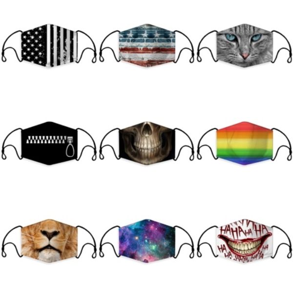 

camouflage mask men women cotton mask earloop riding summer soft breathable mask outdoor sun protection print camo sport masks ffa3976-1#253