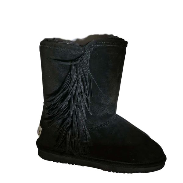 

fringed boots, Black